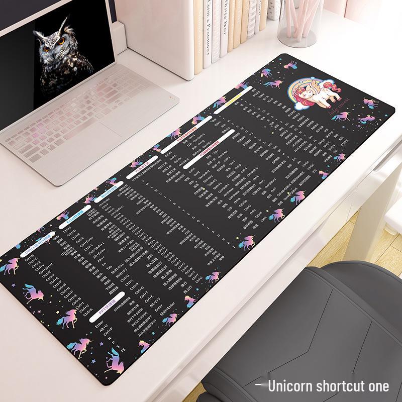 Extra Large Anime Esports Mouse Pad with Stitched Edges for Men and Women, Computer Desk Mat and Keyboard Pad