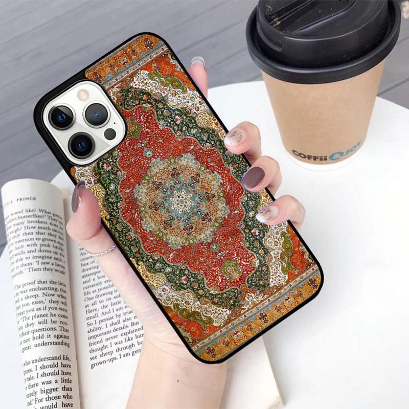 Persian Carpet Floral Mobile Phone Cases Cover For iPhone 17 Air 16 15 14 12 13 11 Pro MAX apple Plus Coque