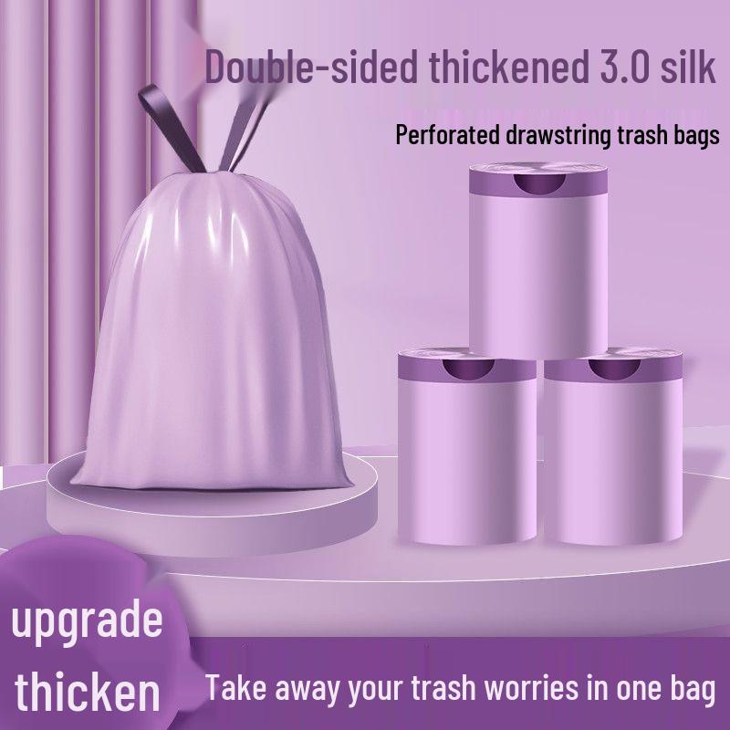 Camellia Print Extra-Thick Drawstring Kitchen Trash Bags
