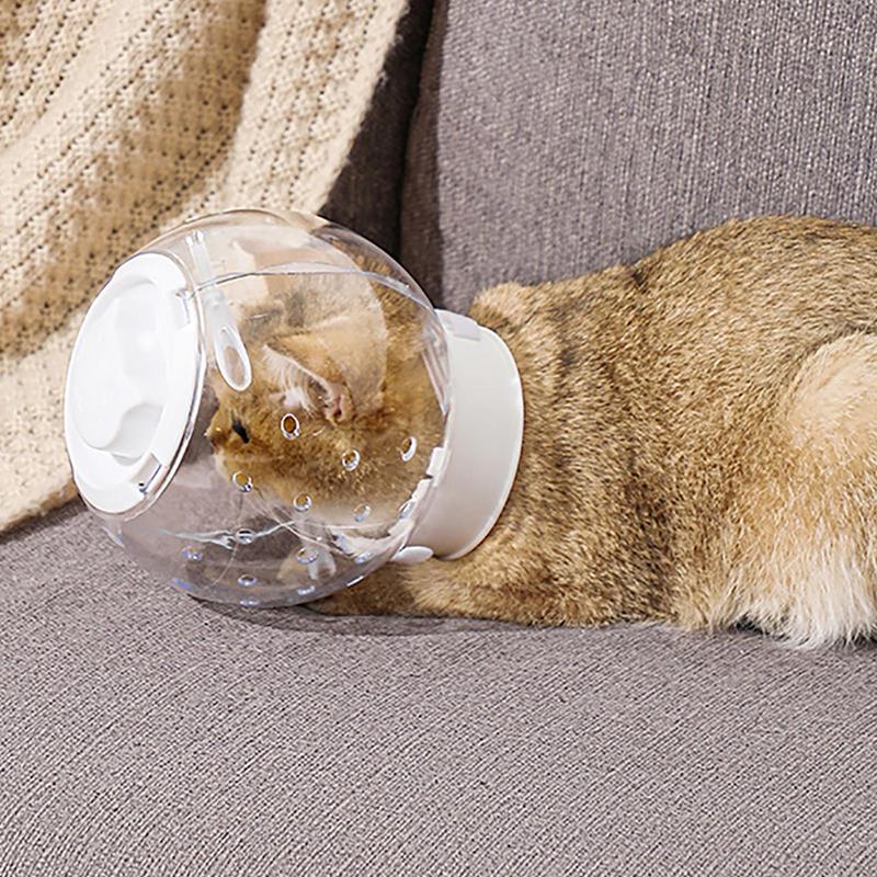 Cat Muzzle Pet Grooming Cover Accessory Breathable Anti Bite Muzzles Clear Cat Adjustable Hood Cat Grooming Pet Supplies