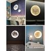 Moon wall lamp living room background wall ceiling lamp art bedroom ceiling lamp imitating the moon surface decorative lamp