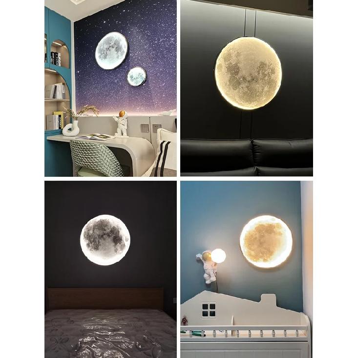 Moon wall lamp living room background wall ceiling lamp art bedroom ceiling lamp imitating the moon surface decorative lamp