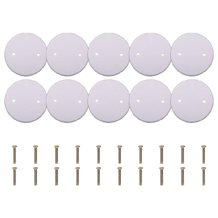10Pcs Round Electrical Box Covers Plastic Cable Panel Ceiling Decoration Panel Ceiling Closures Socket Surround Plates 1