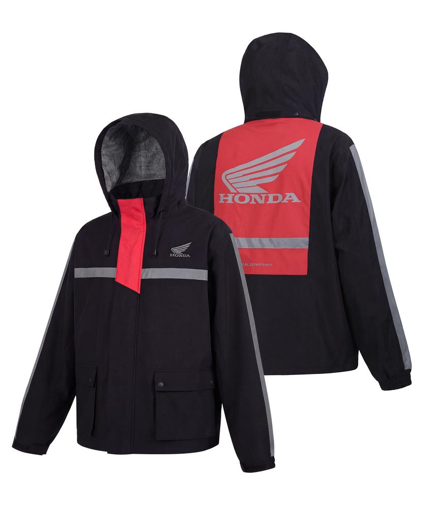 Phyps Motorcycle City Rider Rain Shield Packable Jacket Set Red