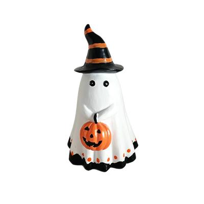 Halloween Resin Ghost Ornaments Cute Wizard Hat Pumpkin Decoration Home Party Creative Ornaments