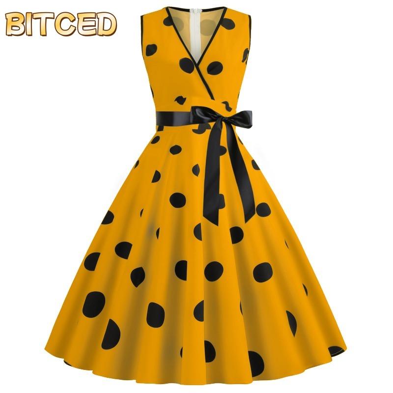 BITCED Fashion Summer Spring Sleeveless V-Neck Casual Dresses