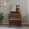 VidaXL Vanity Set with LED Cosmetic Table Makeup Dressing Table Jewelry Table Bedroom Brown Oak 3114122