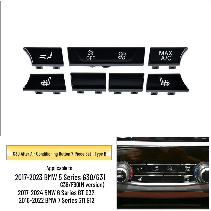 Compatible with BMW 5 Series, 7 Series, GT, 6 Series, G32, G30 Rear Air Conditioning Switch Buttons