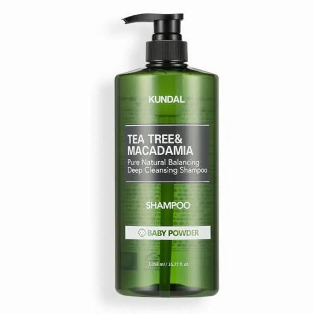 

KUNDAL Tea Tree & Macadamia Deep Cleansing Shampoo for Oily Hair 1058ml (Baby Powder) Refreshing Cleansing Power, Hair Care, Shiny Hair
