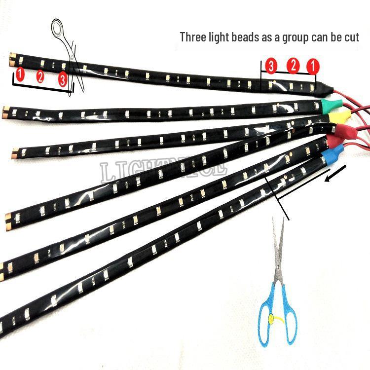 3528 1210 SMD LED Flexible Light Strip for Cars, 30CM-120CM, 12V, 15-120 SMD