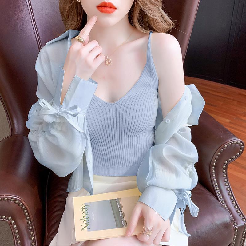 Women's Summer Chiffon Sun Protection Cardigan - Stylish Long Sleeve Drawstring Outerwear 2024