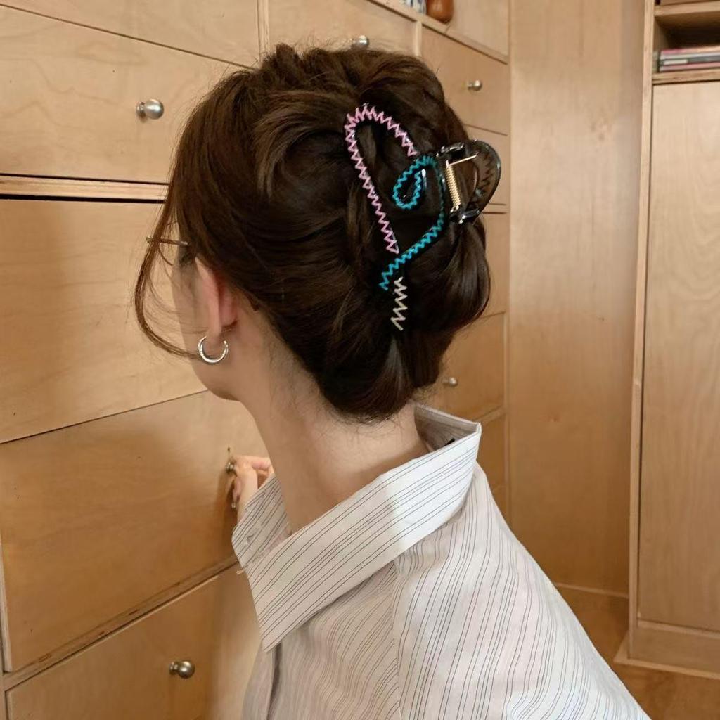 Koreanischer Eleganter Kürbisbogen Polka Dot Haarspange - Groß, Cremige Texturierte Hochsteckfrisur-Accessoire