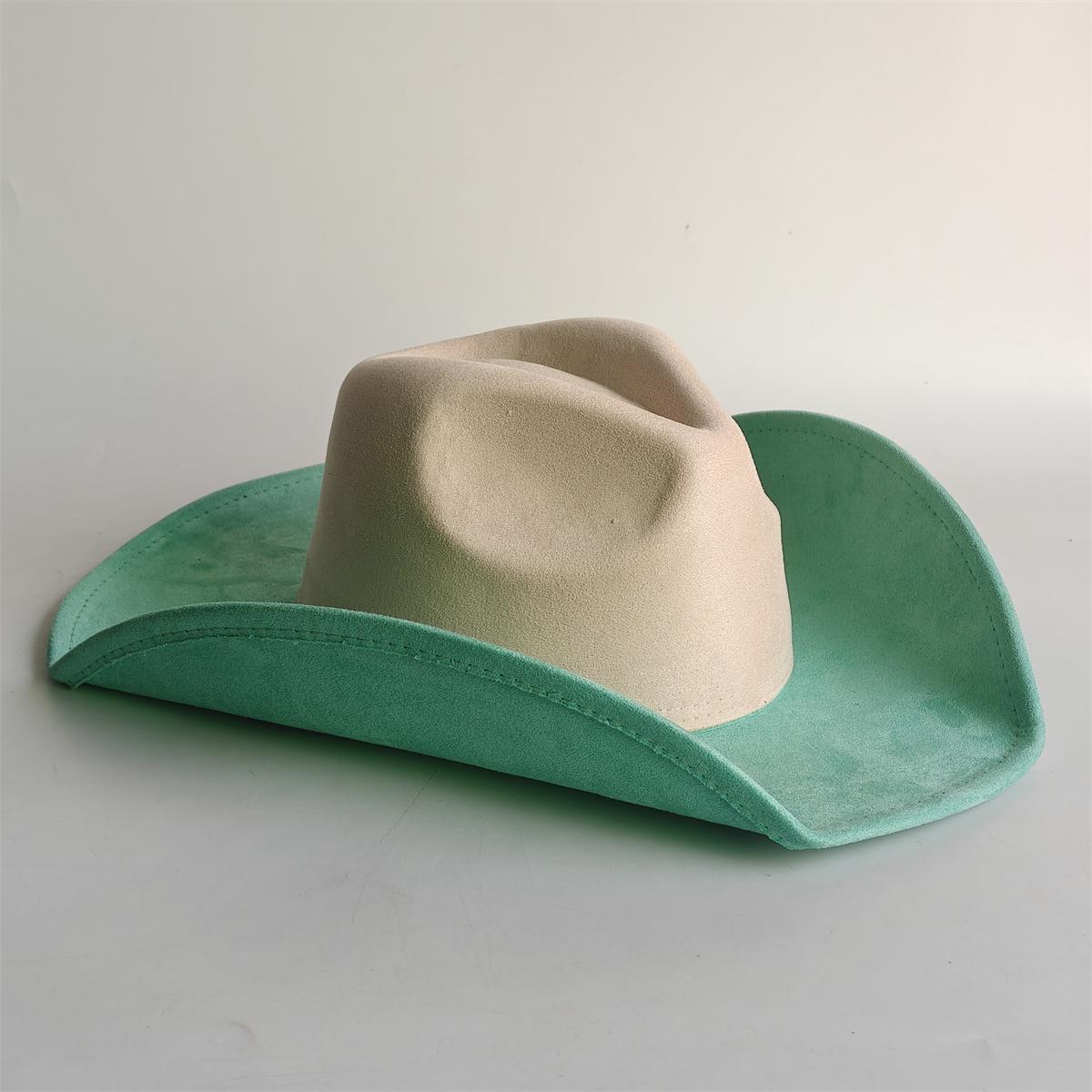 

2026 New Wide Brim Cowboy Fedora Hat Suede Hat for Women Men Riding Hat Autumn Panama Cowgirl Hat sombrero vaquero 56-58cm