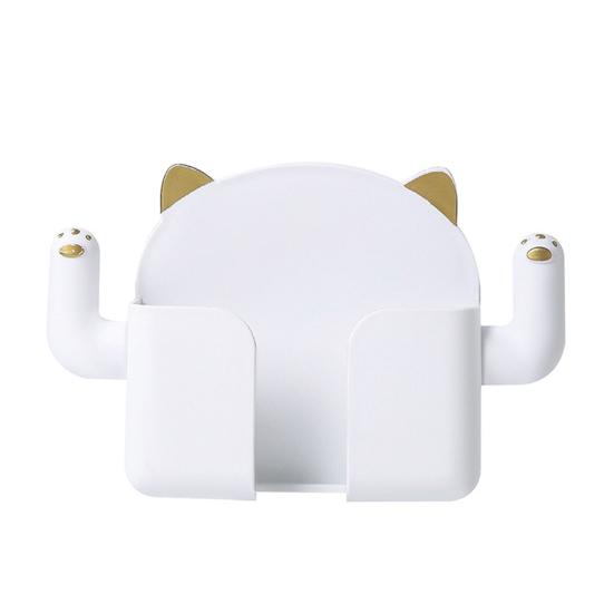 

Кронштейн для мобильного телефона настенный без перфорации для хранения пластиковых симпатичных стентов для мобильных телефонов с портом зарядки для ежедневного использования белый