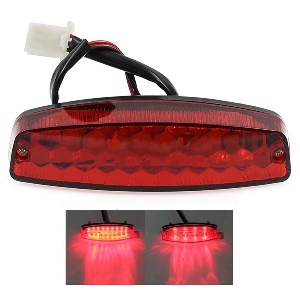 LED 3 fire 12V Lampă de oprire frână Lampă spate de licență roșu pentru ATV Off-road Motocicletă de rulare Lampă spate Universal 12V roșu