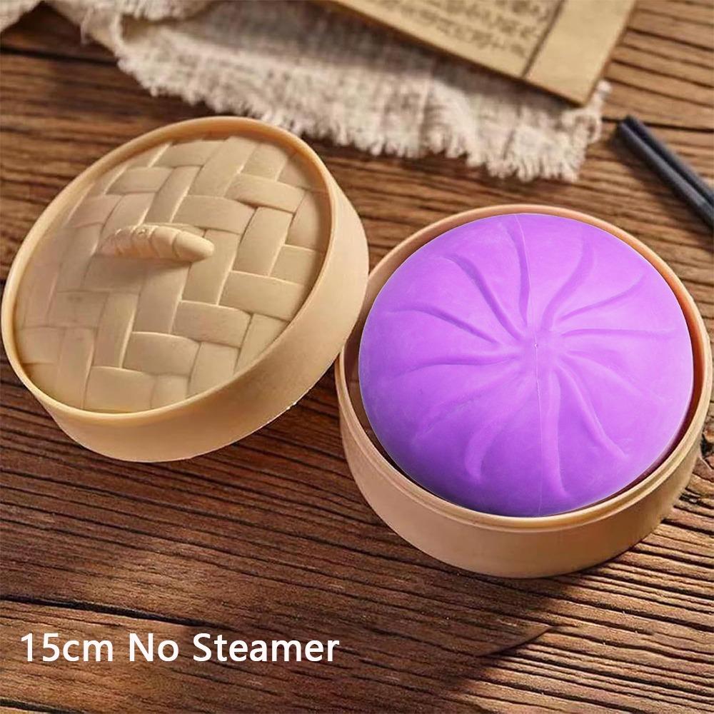 New Soft Steamed Bun Squishy Pinch Le Fidget With Steamer Box Stress Relief Sensory Ball Squishy For