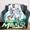 Messi Customize Your Name Blanket Cozy Customizable Blanket Comfortable Versatile for Picnics Livingroom Living Room Nap Ideal for All Seasons