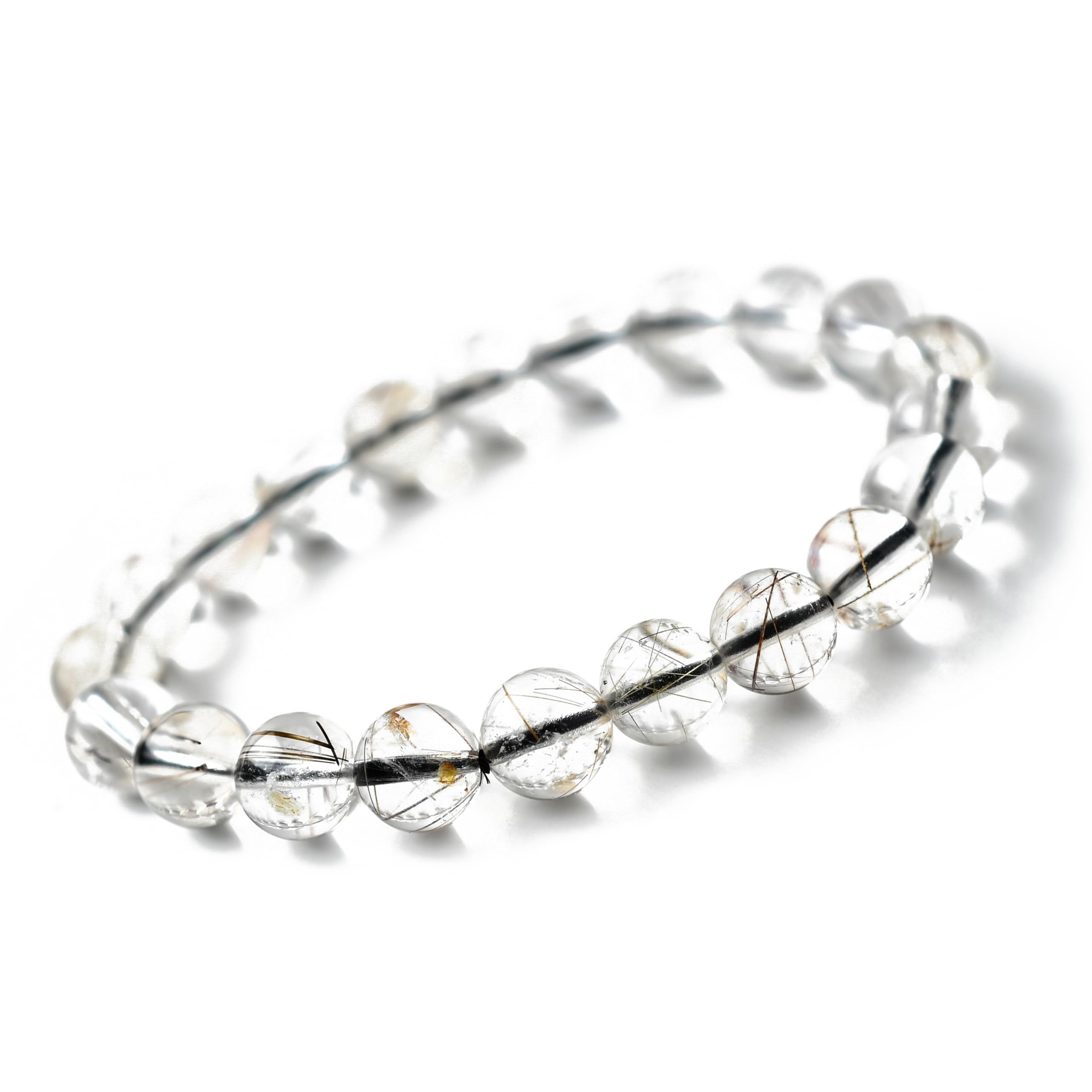 

Eigado Red Rutilated Quartz 21 Inner Natural Power Good Fertility Bracelet, Beads, 9mm, Diameter Approx. 16cm, Stone, Stone, Luck, Amulet, Fortune,