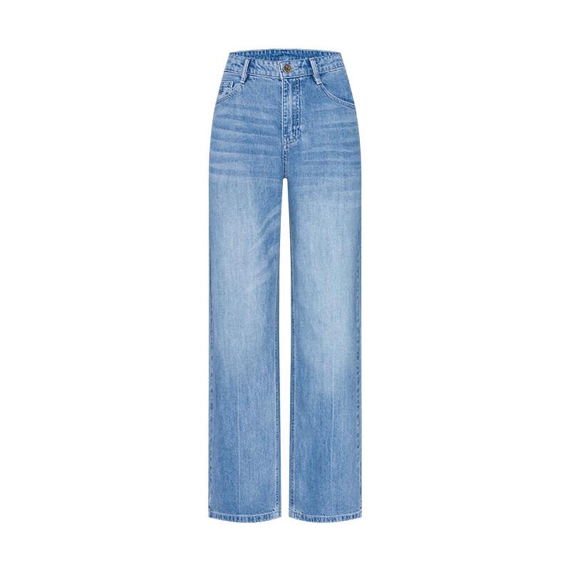 Navigare Women's Lightweight Straight-Leg Wide-Leg Jeans