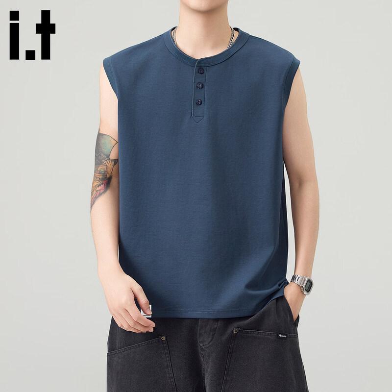 

:CHOCOOLATEit Men s Casual Henley Sleeveless Vest XL