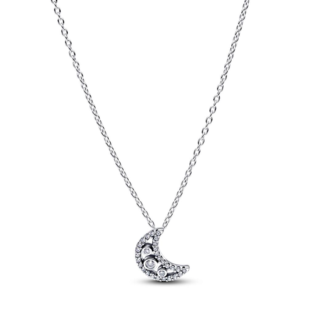 New Copper Butterfly Love Zircon Necklace Moon Bowknot Circular Heart Chain For Women Jewelry Birthday Gifts