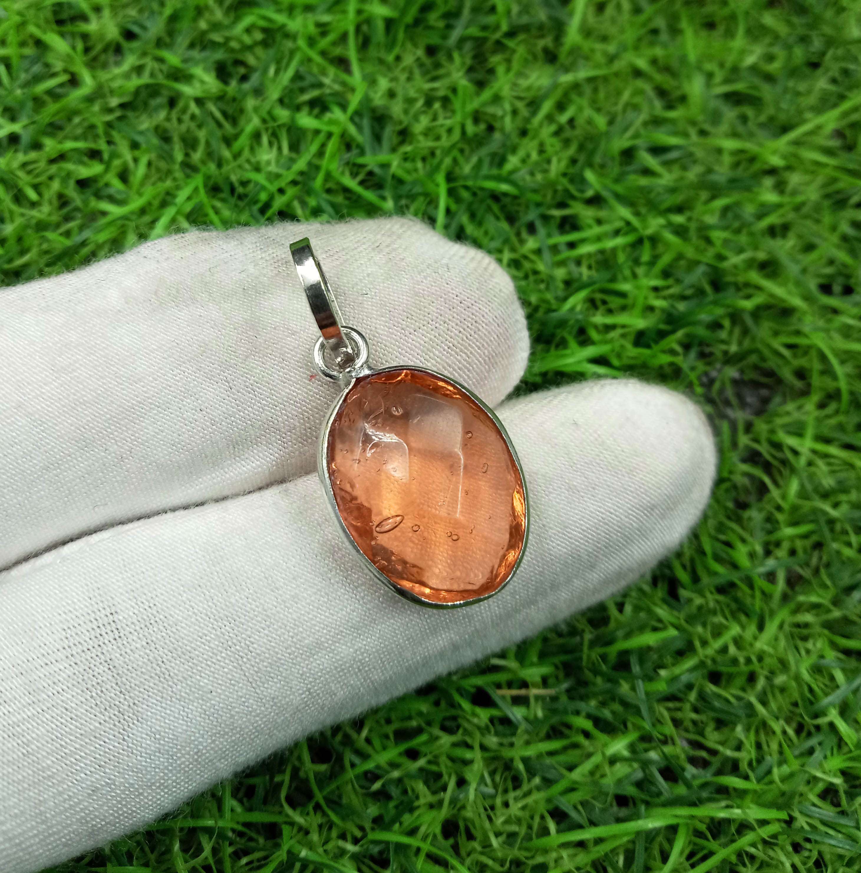 

Кулон с топазовым камнем 925 пробы с серебряным покрытием DEP-397