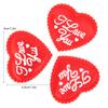 100 Stück Beutel Polyester Schwamm Herzform Deko Valentinstag Hochzeitsfeier Dekoration Ornament(rot )