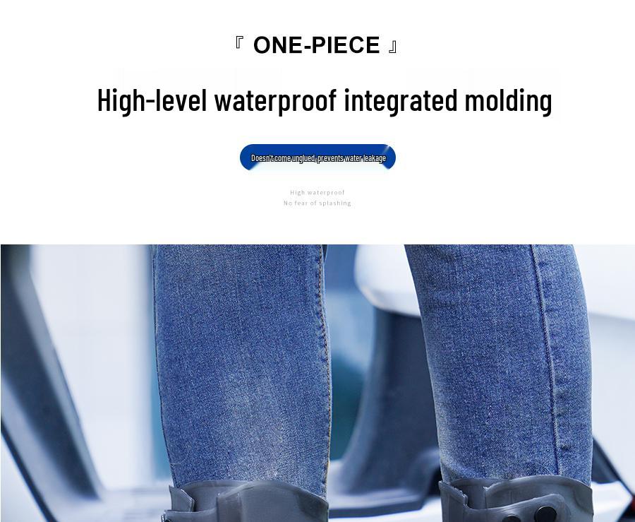 Unisex Waterproof Non-Slip Silicone Rain Boots - Wear-Resistant Overshoes for Mountaineering