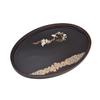 Bamboo Tea Tray Japanese Simple Novel Beautiful Resin Walnut Tea Tray for Home UseOval S