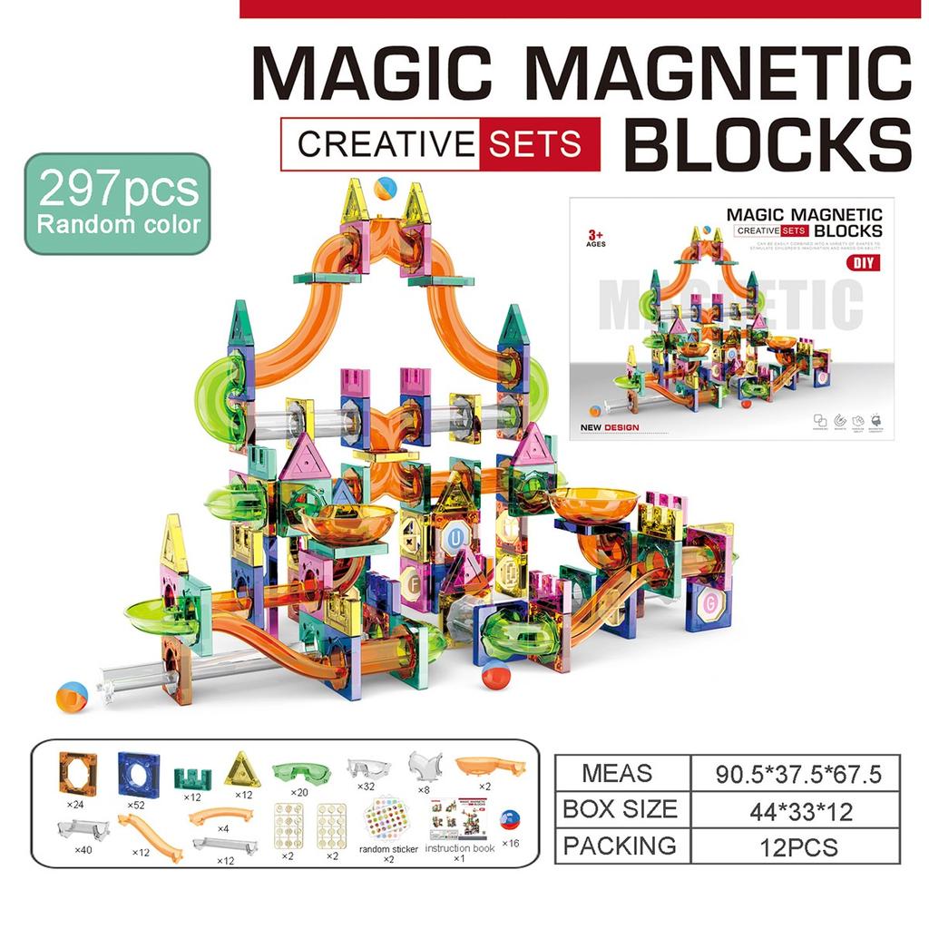 Slide Ball Magnetic Pieces Building Blocks Intelligence Assembled Boy Toy Gift