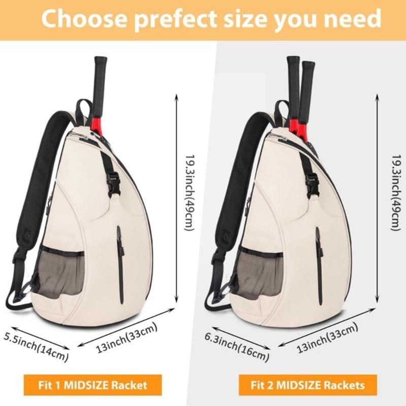 Water Resistant Badminton Rackets Bag Adjustable Badminton Racquet Cover With Shoulder Strap And Shockproof Padding