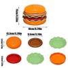 Hamburger Bowl and Plate Set Ceramic Dinnerware Set Creative Appetizer Stackable
