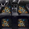 Sunflower with Butterfly Universal Car Floor Mats Set,4 Pack  All Weather Car Floor Carpets Protector Rugs for Women Driver Gift