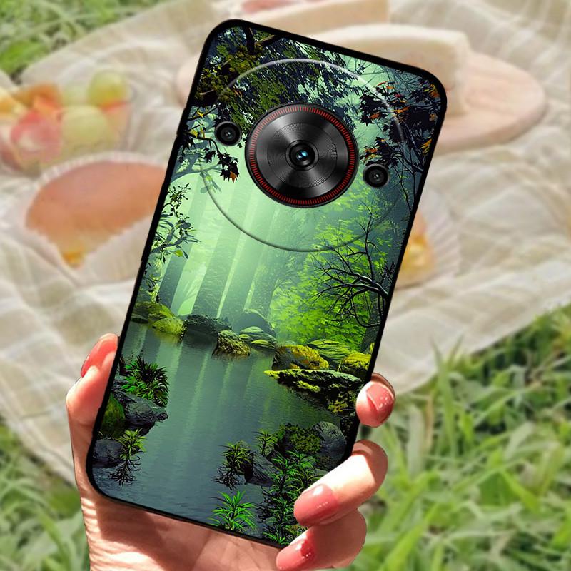 For ZTE Nubia Focus 5G Case Cover For Nubia Focus 5G Silicone Soft Marble Black Bumper Coque for ZTE Nubia Focus 5G Protective