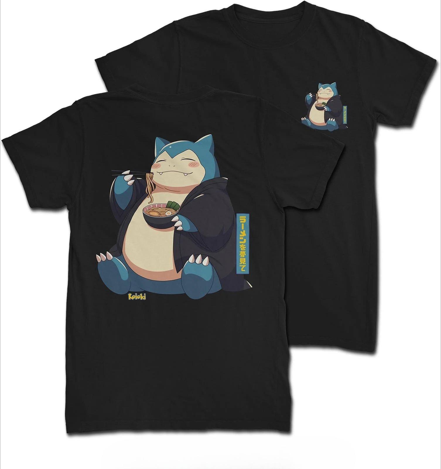 

Anime Pokemon Snorlax Gengar Printed Tshirt Unisexs and Womens Tshirt Unisexs Tops Harajuku Y2K Tshirt Summer New Tee Streetwear S