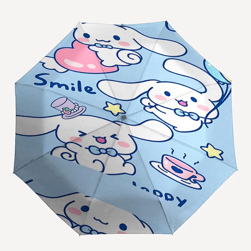 1pc Lucky Rabbit umbrella automatic open/close, 8-Rib Durable Frame, Compact Folding Design, Ideal Birthday/Holiday Gift e1128A