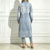 Women's Casual Ripped Denim Long Jacket Coat for Everyday Wear