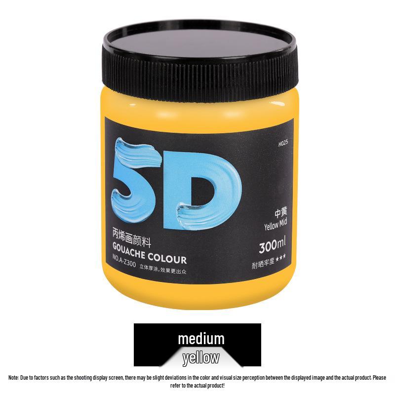 Lata de Pintura Acrílica de 300 ml: Impermeable, Ideal para Estudiantes de Arte, Proyectos de Bricolaje y Arte Pintado a Mano por Niños