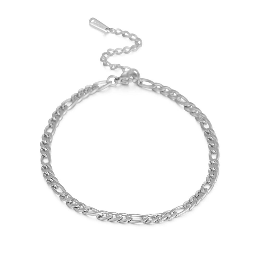 Figaro Beads Herringbone Chain Bracelet for Women Men Stainless Steel Wrist Jewelry Twist Box Rope Chains Waterproof Accessories