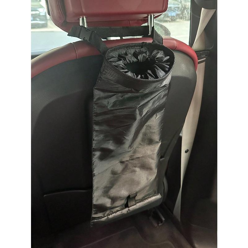 1pc Car Seat Back Trash Bin, Multi-Functional Car Hanging Garbage Can, Foldable Portable Car Storage Bag