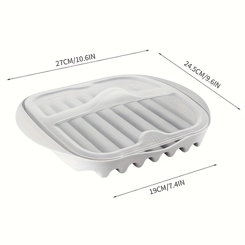 Microwave Bacon Cooking Tray Drainage Design for Fatty Bacon  Sauces PP Material Holiday Kitchen Essential Christmas Halloween