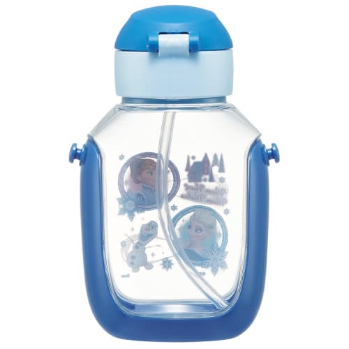 Skater Water Bottle with Straw, 530ml, Disney Frozen 23, One-Push Operation, for Girls, PDSH6DX-A