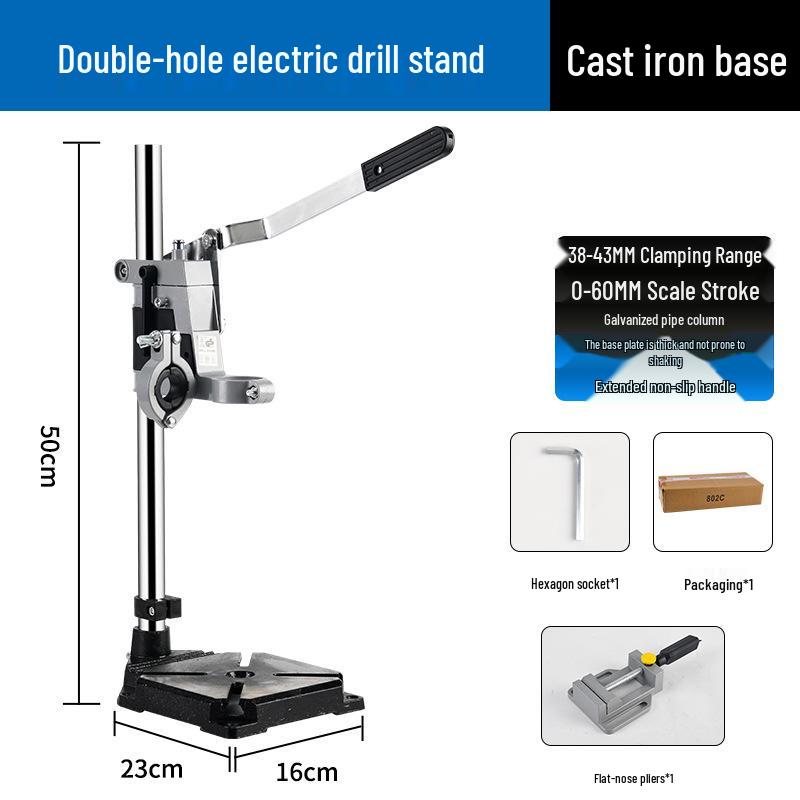 High-Precision Multi-Functional Drill Press Stand for Handheld Rotary Drills