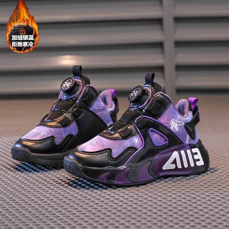 

Детская спортивная обувь Обувь для девочек 2025 весна и осень новые баскетбольные кроссовки для девочек Подростковые кроссовки для бега с поворотной застежкой 31