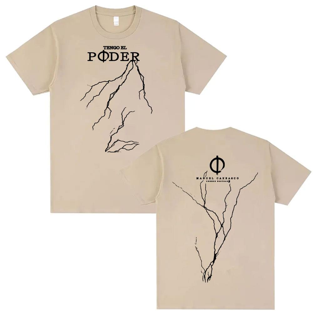 Manuel Carrasco Tengo El Poder Printed T Shirts Men s Clothes Fashion Trend High Street T-shirts Casual Cotton T-shirt 4XL
