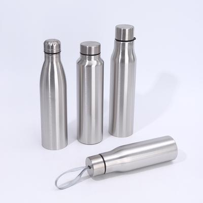 750/1000ml Stainless Steel Water Bottles Single-layer Rugged Water Cup Metal Flask Drinkware Keep Cold and Hot For Camping Sport