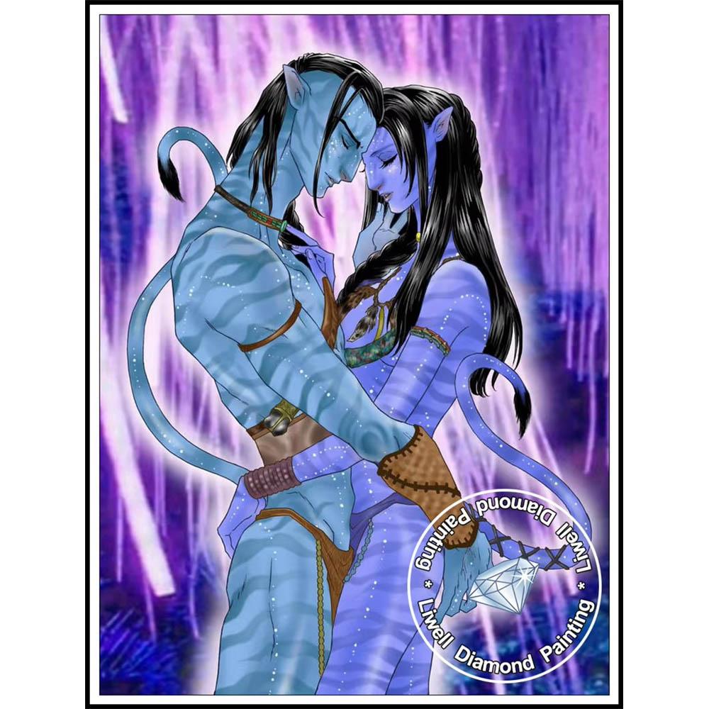 Avatar Planeta Pandora Na'vi 5D Diamantové malování Plné diamantů DIY Ručně vyráběné Diamantové malování Fantazie Dekorativní malířský set
