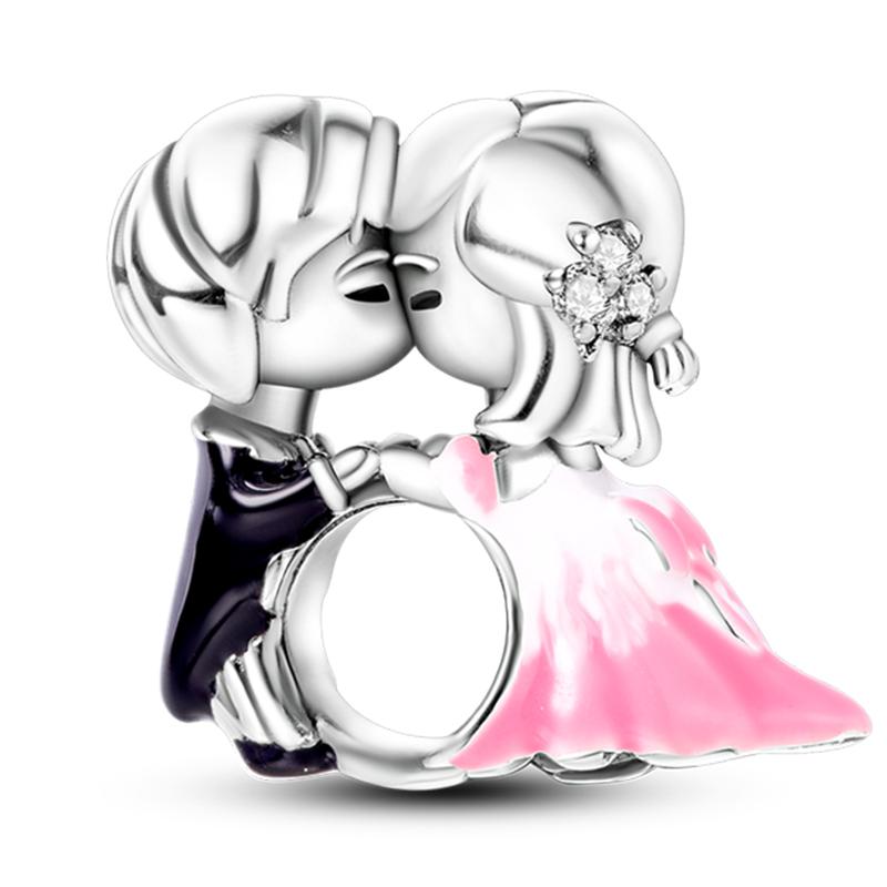 Copper Cute Boy With Girl Sports Cooking Love Couple Charm Bead Charms Bead Charms Compatible With Pandora Authentic Bracelets Do It Yourself Fine Jew