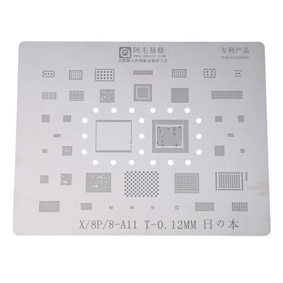 Japon Çeliği Telefon BGA Reballing Şablon Seti iPhone X 8 8P 7 7P 6S 6 Mantık Kartı Onarım Aracı Aletler için Lehim Şablonu
