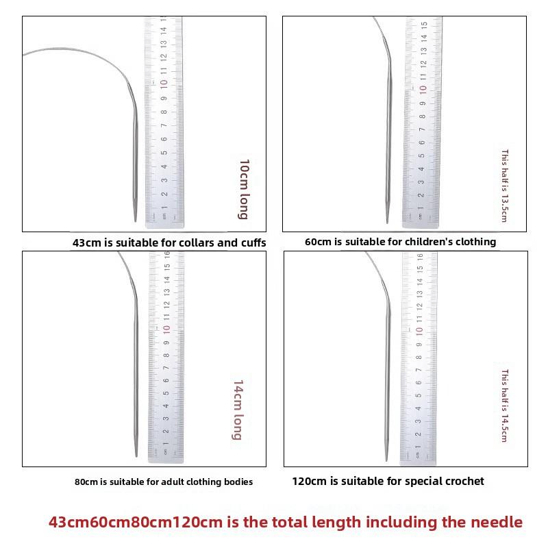 Circular Knitting Needles for Making Sleeve Sweaters, Stainless Steel Circular Knitting Needles, Sweater Knitting Circular Needles